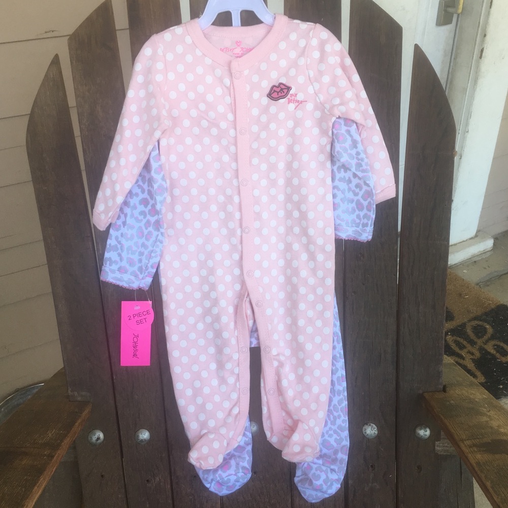 Betsey Johnson Baby Girl Footie Sleeper Set